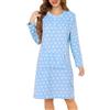 Wikoan Camicia da Notte Donna in Flanella Morbida con Bottoni | Camicia Invernale Pigiama da Notte Calda