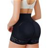 Gotoly Mutande Imbottite da Donna Pancera Contenitiva Pancia Piatta Guaina Contenitiva a Vita Alta Push Up Glutei (Nero, XL)