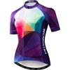 JPOJPO Maglia da ciclismo da donna, a maniche corte, con teschio