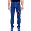 Generico Jeans Termici Uomo Mastino, Caldo Pile Elasticizzati, vestibilità Comoda, 5 Tasche Gamba Dritta (IT, Numero, 54, Regular, Regular, 1, Denim Medio)