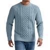 Generisch Maglione invernale da uomo, a maglia fine, in tinta unita, lavorato a maglia, a maglia, a maniche lunghe, alla moda, BU1, S