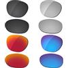 LenzReborn Sostituzione Lente Polarizzata Compatibile con Occhiali Da Sole Ray-Ban RB4187-54 - Più opzioni, nero scuro + grigio argento + rosso fuoco + blu ghiaccio, Taglia unica