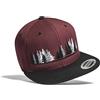 Baddery Outdoor cap: Woodlands - Flexfit Classic Snapback Basecap con Ricamo Berretto Cappello Regalo Uomini Donne - Sport Arrampicare Montare Boulder Alpinismo Trekking Montagna (Rosso)
