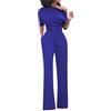 OBiQuzz Tuta da donna elegante - Tuta pantalone da cerimonia Jumpsuit per donne matrimonio festa outfit monospalla lunga jumpsuit vita alta estate salopette spalle scoperte ampia playsuit romper tutina intera