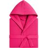 o-day Accappatoio Nido D'Ape Donna e Accappatoio Nido D'Ape Uomo in Cotone con Cappuccio Tasche e Cintura, Leggero e da Viaggio S-XXXL (IT, Testo, S, M, Regular, Regular, Fucsia)