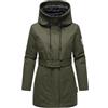 Navahoo - Giaccone invernale lungo da donna, caldo, con cintura in vita e colletto in pile (rimovibile), grado di resistenza al vento freddo: 14, taglie: S-3XL