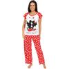 Disney Pigiama Lungo da Donna Minnie e Topolino Perfetto in Ogni Modo (18-20) Rosso