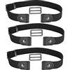 KIMISS 3 Set Elastico Cintura, Tratto di Moda con Cintura di Abbigliamento con Fibbia, Donne con Cinture da Banda per Donna per Donna Meta Metal Black Artificiali Fiori (Black)