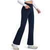 Comallan Thermo Flare Leggings Inverno Impermeabili Alto Vita Caldo Peluche Pantalone