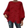 GMQWRK Maglioni con maniche a pipistrello da donna girocollo asimmetrico orlo irregolare pullover in maglia felpe larghe casual a maniche lunghe top lavorato a maglia maglione maglieria camicia per