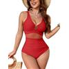 SHEKINI Scollo Profondo Costume da Bagno Intero da Donna Rete Costumi Intero Donna