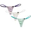Yomie String Slips Men's Hollow Thong Lace Male Bound T-Back Jacquard Underwear G-String Nightwear