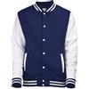 Awdis Just Hoods by AWDis Giacca da uomo, stile divisa universitaria Oxford Navy/Weiß Large