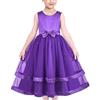 Sunny Fashion Vestito Bambina Senza Maniche Rosso Palla Toga Nozze Festa Pageant 6-12 Anni