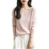 Chanyarn Maglione da Donna 100% Lana Merino con Scollo a V 2025 Casual a Maniche Lunghe Senza Cuciture Maglia Maglione