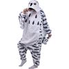 SIYUE Onesie Costume Relaxo Jumpsuit Gufo Neve Adulto Pigiama Donna Uomo Costume Animale Snowy Gufo Pigiama Natale Carnevale Halloween, grigio., S