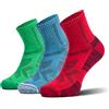 NORDIC Socks Calze Basse Hiking Lana Merino 3 paia | Calzini da Trekking, Anti-Vesciche, Assorbono l'Umidità, Antiodore