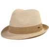 Comhats Cappello da sole unisex estivo Panama Fedora Trilby in paglia per uomo donna safari spiaggia cappello ripiegabile XS-XXXL, 16010_Beige, XXL