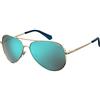 Polaroid Pld 6012/N/New, Occhiali da Sole Unisex - Adulto, Multicolore (J5G/5X GOLD), 56