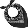JOPHY & CO. BANDANA 100% cotone SET da 3/5/10 per Donna Uomo Bambini Unisex Tinta Unica e/o con Motivo Paisley COD. A644 (Set 20 pz, Paisley, Nero)
