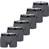 CLALER Confezione da 6 Boxer da Uomo, Morbidi, in Cotone, Biancheria Intima Comoda e Traspirante, da Uomo, 6 x Grigio Scuro., XL
