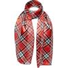 Basic Sense Donna Donna Scozzese A Quadretti Avvolgente Raso Sciarpa In Tartan Sciarpe - Rosso, Misura unica