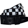 Lowlife of London Belts Dub - Cintura in pelle a piramide a 2 file, con borchie, punk, gotico, rock, con borchie in metallo, rivetto a due file per uomini e donne, Nero e bianco, 36 - 38 Waist (L)