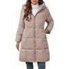 MJGkhiy Piumini Abbigliamento Donna Sotto I 50 Euro Giubbotto Invernale Elegante Cappotto Caldo Giacca Trapuntata Lungo Antivento con Cappuccio Casual Parka Piumino Imbottito con Zip e Tasche