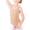 Himcus Body da ginnastica da danza per ragazze, senza cuciture, comodo, color carne, con cinghie regolabili ad asciugatura rapida, per bambini dai 3 ai 16 anni