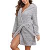 MOKBAY Vestaglia Donna Invernale Morbido Accappatoio Casa Pile con Cappuccio Vestaglia Calda Invernale con Tasche