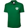 Uneek clothing Polo ricamata con stemma irlandese retrò, unisex, verde Kelly, regalo per i fan delle Sei Nazioni, taglie dalla XS alla 7XL, Verde kelly, XXL