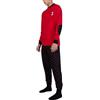 hermet Milan, Pigiama Serafino in Interlock di Cotone, 100% Cotone, Maglia più Pantalone, Rosso, con Logo del Milan, Taglia S