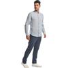 La Primula Verde Camicia di Puro Lino Uomo, Collo Coreana, Manica Lunga, Abbigliamento Uomo, Stagione Estiva, Bianco, Beige, Verde, Celeste, Avio, dalla S a 3XL