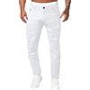 Generisch Jeans strappati, da uomo, per il tempo libero, da uomo, lunghi, elasticizzati, comodi, per il tempo libero, con chiusura lampo, Y2K