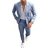 Vhersily Abito da Uomo 2026 2 Pezzi Abito da Lavoro Monopetto e Pantaloni a Maniche Lunghe in Tinta Unita Business Completo alla Moda Smoking Giacche Con Un Bottone Per Lo Sposo Cerimonia Matrimoni