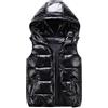 Kswlwccpp Piumino Lucido Uomo, 2025 Piumino Smanicato Uomo - Nero Lucido Con Cappuccio Gilet Invernale Imbottito Leggero Caldo Giacca S-4Xl
