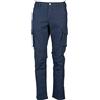 JRC 993241 Lituania Pantalone da Uomo Multitasche Elasticizzato Tessuto Prelavato Elastici in Vita Blu Navy