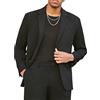 ORANDESIGNE Blazer Uomo Elegante Regular Giacche Casual Giacca Formale Invernale Giubbotto Ufficio Business Jacket Cappotto Lavoro Coat Nero M