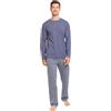 TRAMAS+ Pigiama Uomo in 100% Cotone, Pigiama Uomo Completo Lungo con Maniche Lunghe, Comodo e Traspirante - XXL, Raya Fernando Azul