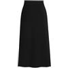 seiveini Gonna Lunga Donna Elegante Invernale Midi Gonne a Maglia a Vita Elastica Tinta Unita A Nero XXL