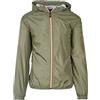 Ciabalù Giacca Uomo Impermeabile Giubbotto a Vento con Cappuccio Slim Fit (XXL, Verde)