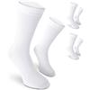 Safersox Calzini quotidiani Safersox da uomo e donna - con protezione antizanzare, 3 Paia, Bianco, 35-38
