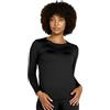 LAPASA Pacco da 2 o 1 Maglia Termica Donna Manica Lunga Fodera in Micro Pile - Pigiama Abbigliamento Intimo Canottiera Calda Elastica Traspirante Sportiva Nero (più Caldo) XS