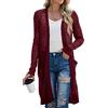 GRECERELLE Coprire da spiaggia estiva da donna, casual, a maniche lunghe, con copricostume da bagno lungo, L08 Vino Rosso, S