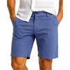 Xact Pantaloncini Uomo Chino Bermuda Cotone Stretch Regolare Pantaloni Corti Estivi Casual Golf Eleganti Tasche Zip Twill Leggeri Vacanza Lavoro