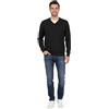 Marenza Scollo V Uomo Manica Lunga Misto Cashmere Seta Made in Italy