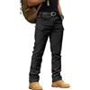 Onsoyours Pantaloni Cargo Uomo da Lavoro Casual Tattici Pantaloni Militare Pantalone con Multi Tasca per Trekking A Nero L