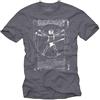 MAKAYA Maglietta Band- T-Shirt Musica Chitarra Classica Rock Uomo Grigio Blu L