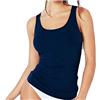 JADEA Offerta 2 Pezzi Canotta Donna in Cotone Elasticizzato, Canotta Donna Spalla Larga, Camiciola Multipack 80234182 (2 Pezzi-Blu, XL)