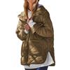 ticticlily Giubotto Donna Invernale Lungo Piumino con Cappuccio Giacca Impermeabile Cappotto con Cerniera e Tasche Giacche Zip-Up Parka Coat Jacket A Marrone XXL A Marrone XXL